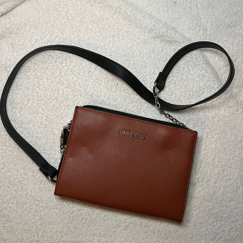 Steve Madden Brown and Black Crossbody Bag